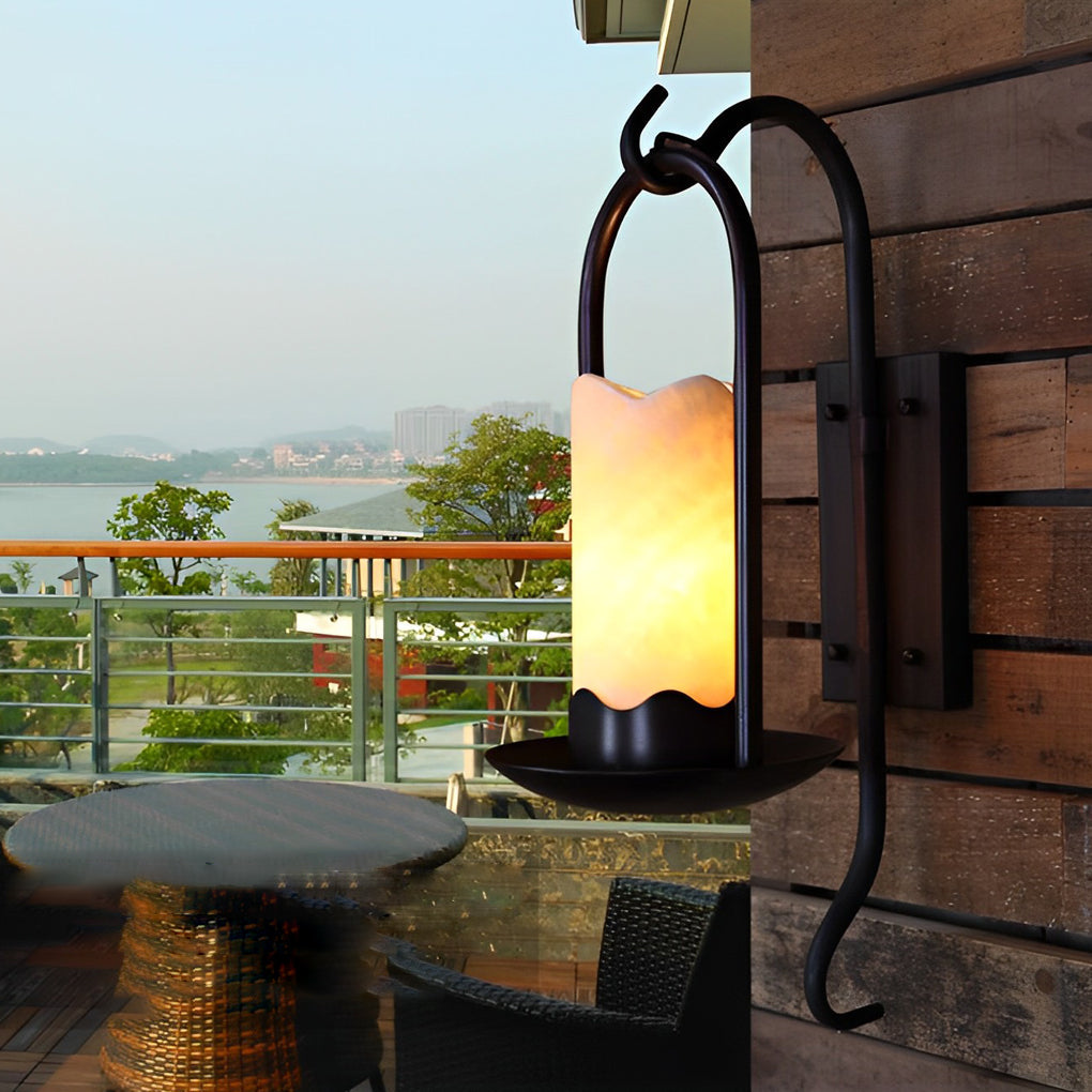WINTHROPE IRON CANDLESTICK WALL SCONCE WITH LED ILLUMINATION