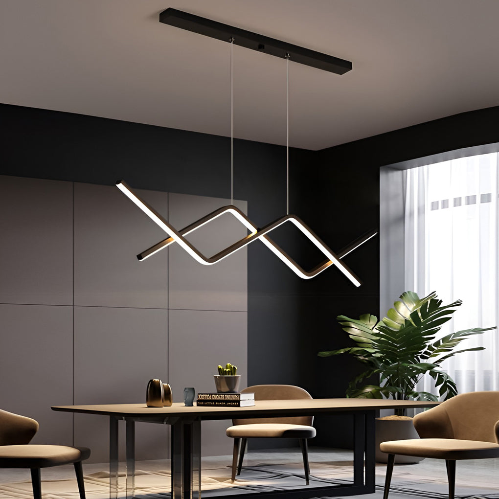WINTHROP MODERN LINEAR LED CHANDELIER WITH TRIPLE DIMMING OPTIONS