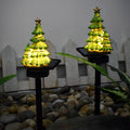 WINTHORPE SOLAR-POWERED RESIN CHRISTMAS TREE GROUND LIGHTS