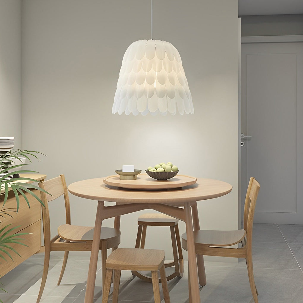 WINTHROP ACRYLIC PLUME TRILOGY CHANDELIER