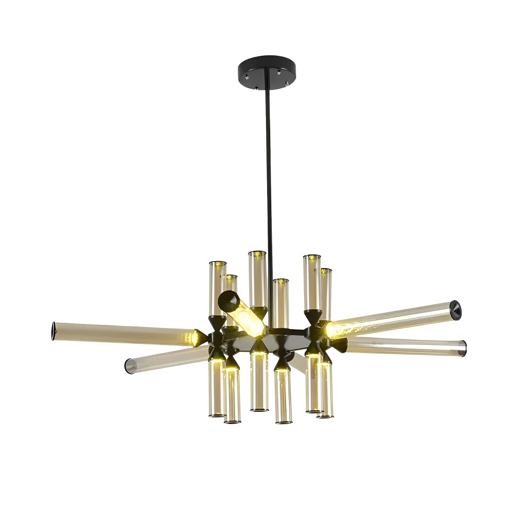 **CAVENDISH TUBE GLASS HANGING LANTERN**  
This stunning pendant light features a creative blend of spliced glass tubes, delivering a minimalist yet striking design that captures the essence of Nordic aesthetics, perfect for modern interiors.
