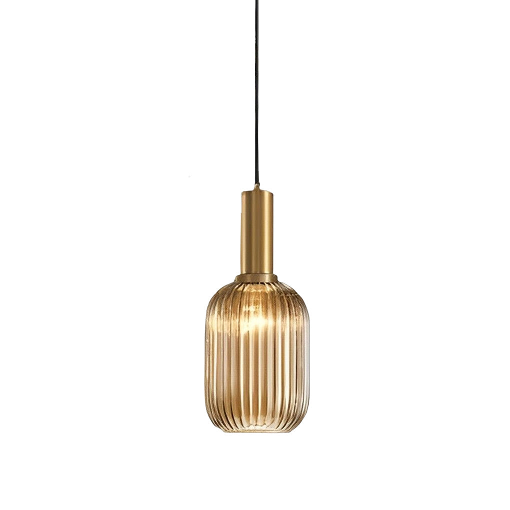 WINTHORPE STRIPED GLASS HANGING LANTERN