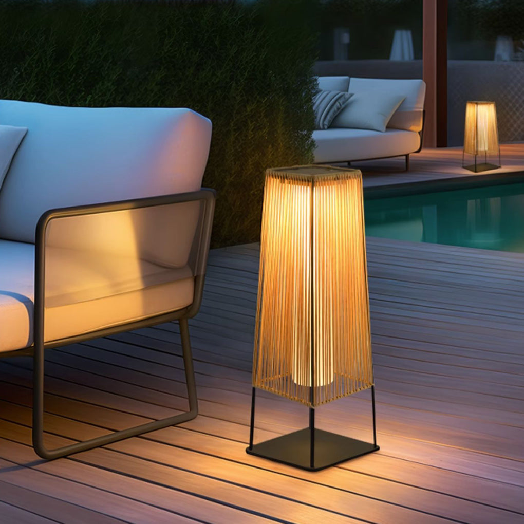 BRAMBLETON RUBBERIZED SOLAR-POWERED OUTDOOR LANTERN