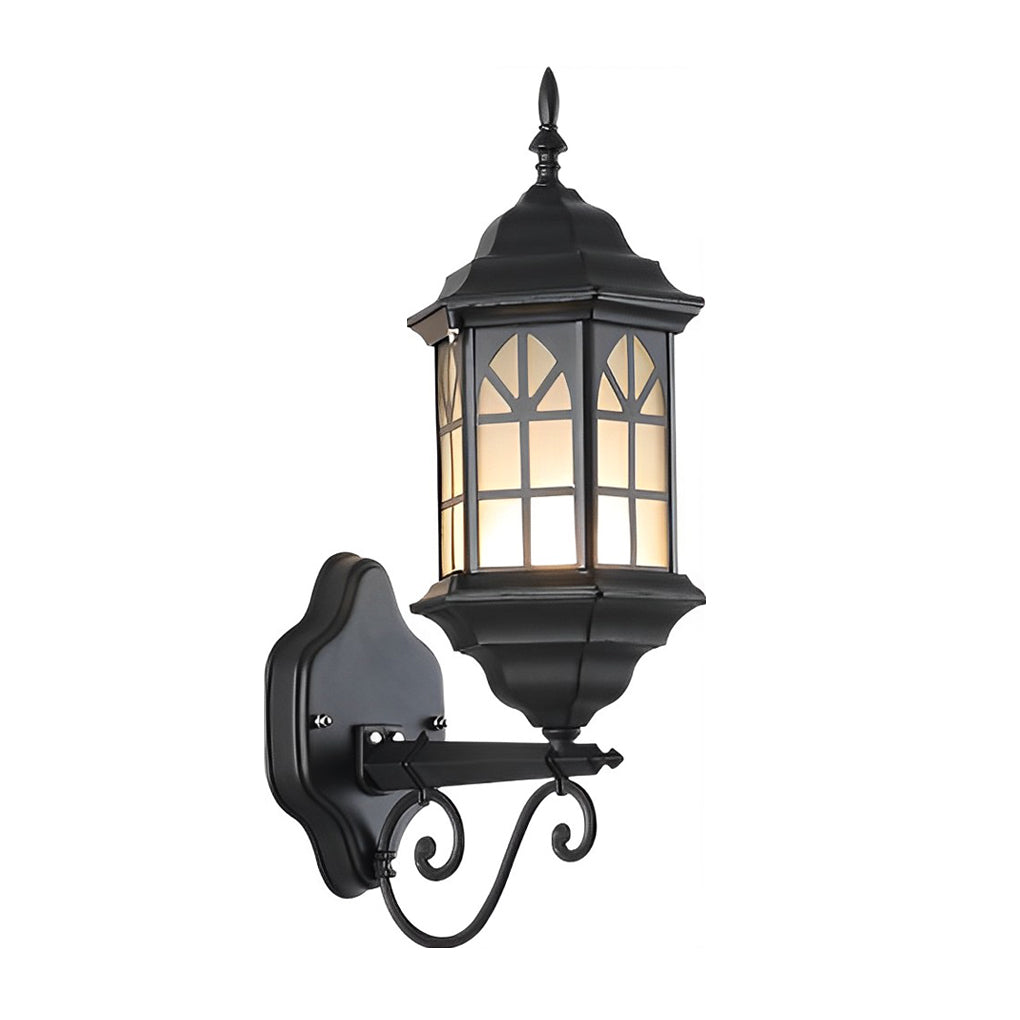 WINDSOR SOLAR-POWERED DIMMERED WALL LANTERN WITH REMOTE CONTROL