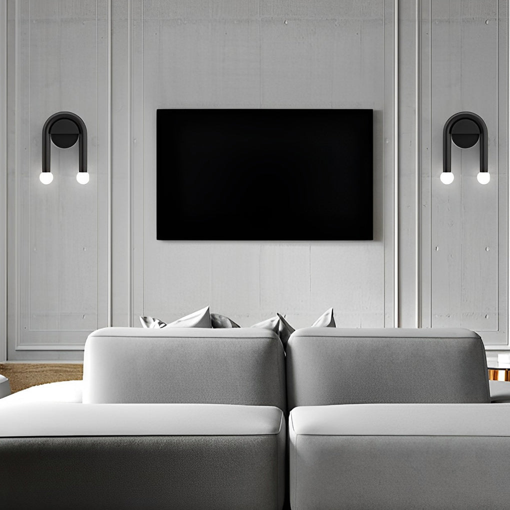 FENWICK TWIN BLACK NORDIC WALL SCONCE
