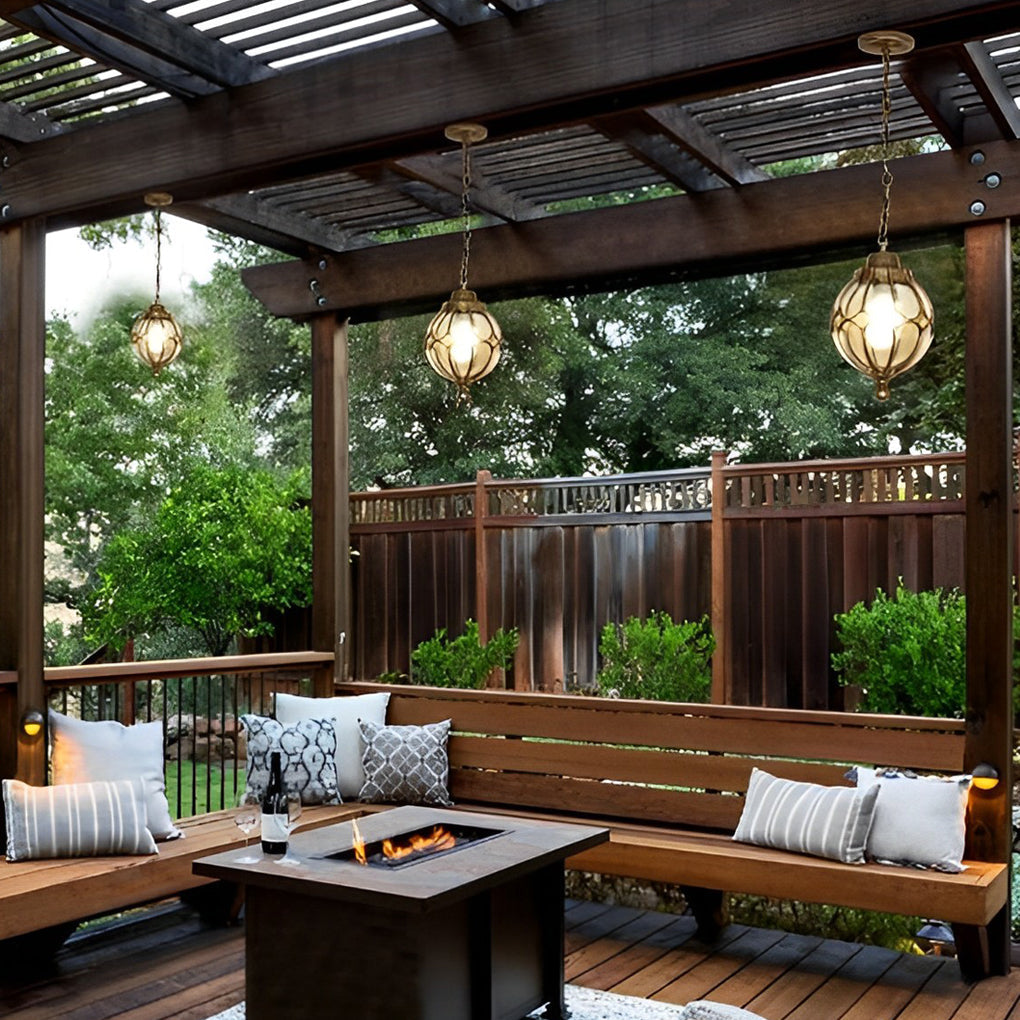WINDSOR GLASS ORB OUTDOOR PENDANT LIGHTING