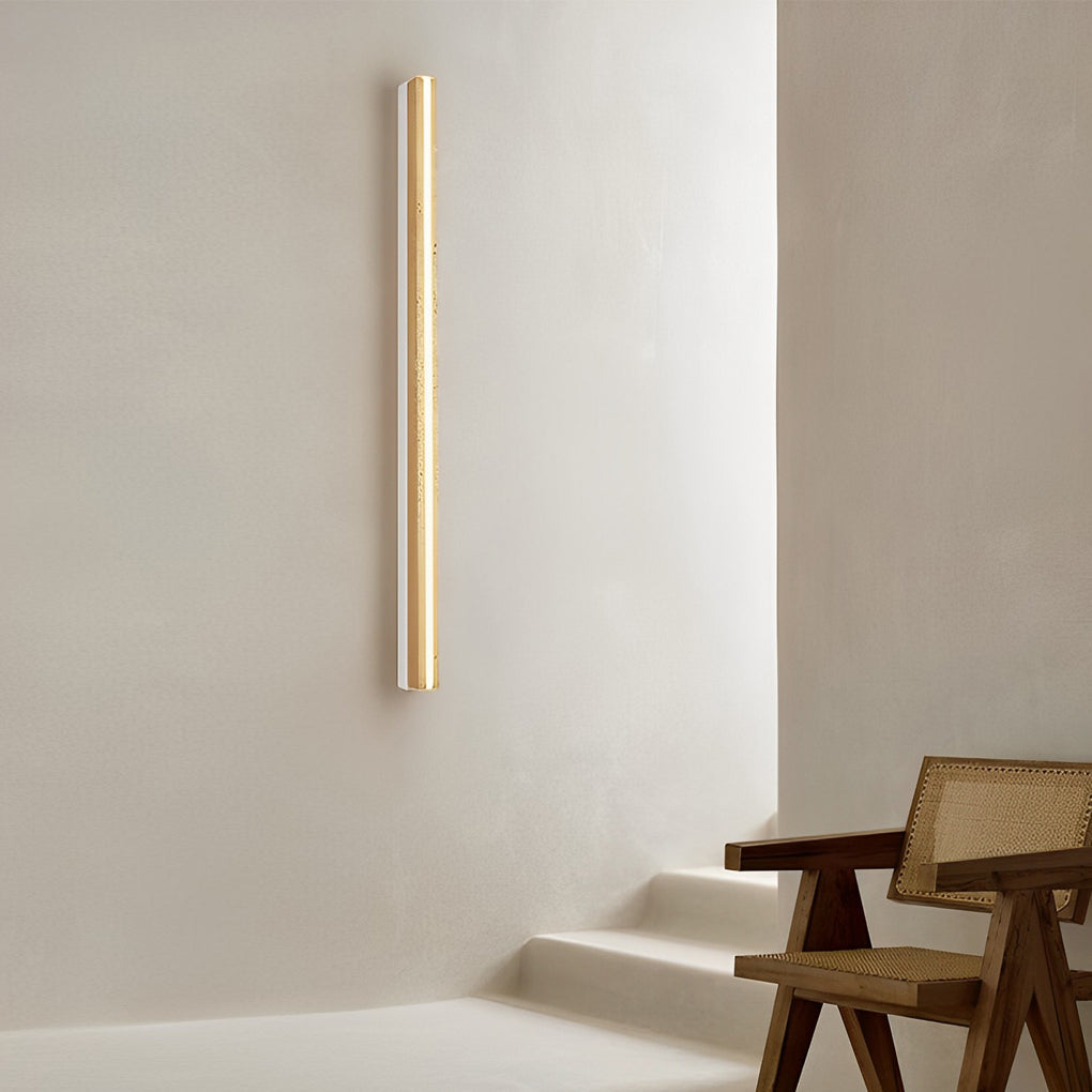 AMBERLEY TRAVERTINE STRIPED LED WALL SCONCE