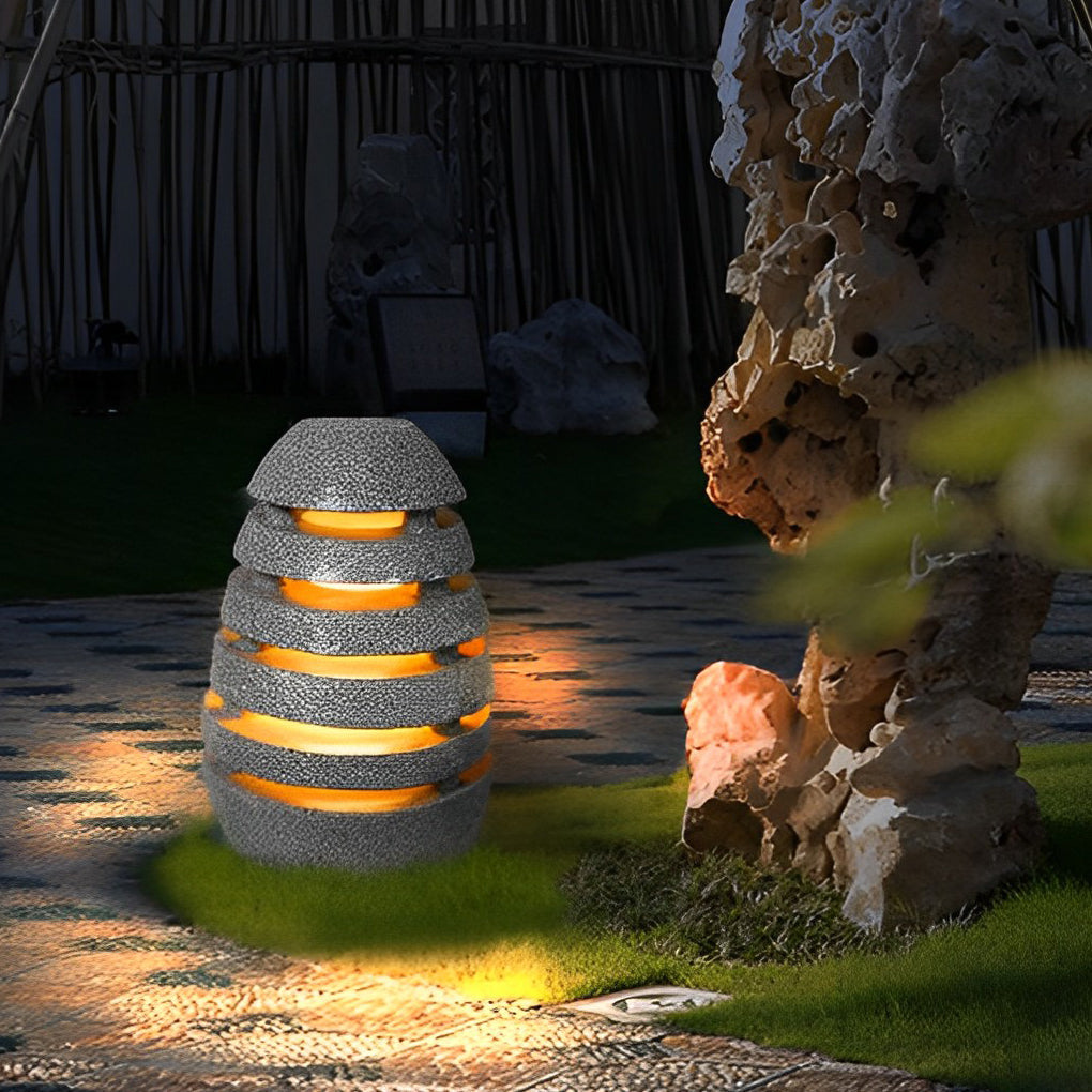 WINTHROP RAINBOW RESIN GARDEN ORB LIGHT, WATER-RESISTANT MODERN OUTDOOR ILLUMINATION