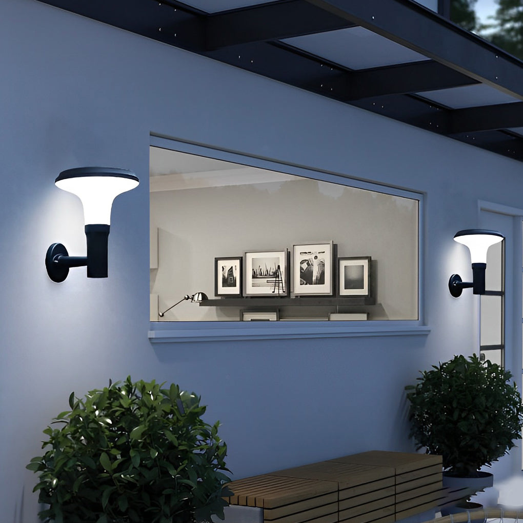 CLAREMONT CIRCULAR FLORAL SOLAR WALL LANTERN