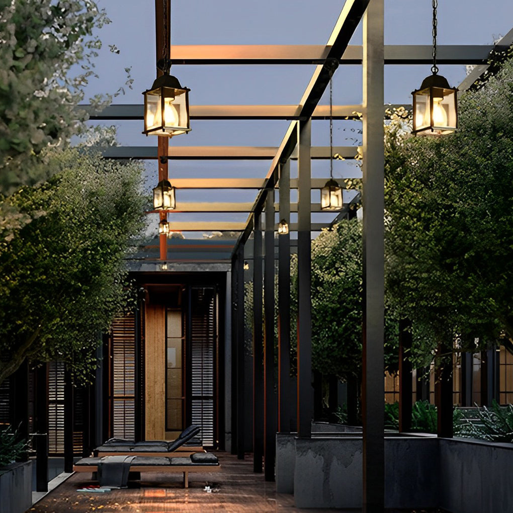 WINTERBOURNE SQUARE AQUA PENDANT LIGHT