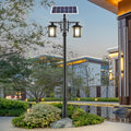 BRAMBLETON RUSTIC SOLAR LANTERN WITH REMOTE CONTROL AND 3-LEVEL DIMMING
