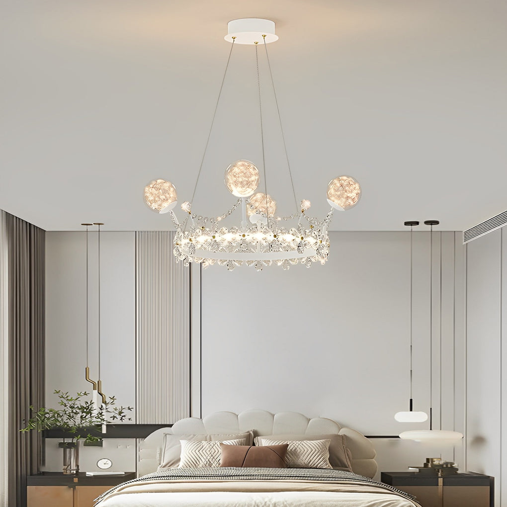 ANASTASIA CRYSTAL FLORAL CHANDELIER WITH GRADUATED DIMMING