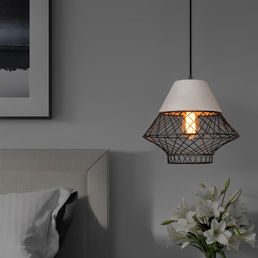 THORNBURY CEMENT-CLAD INDUSTRIAL PENDANT LAMP FOR KITCHEN ISLAND