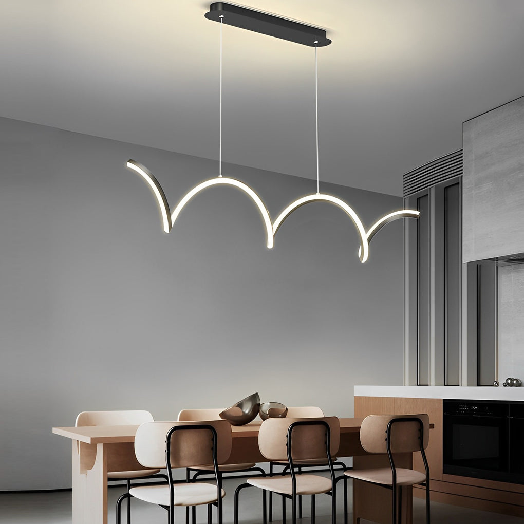 WINDSOR WAVE DIMENSIONAL LED CHANDELIER WITH GRADUAL ILLUMINATION
