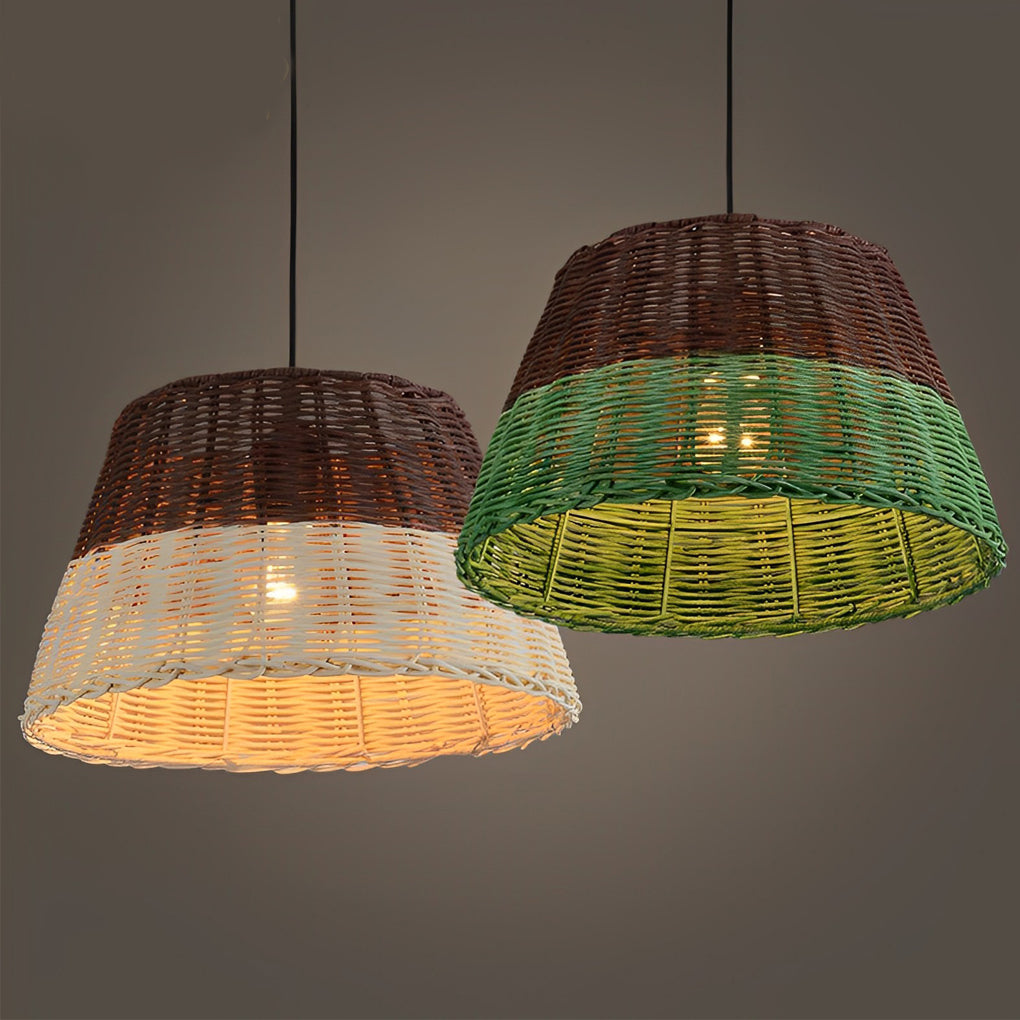 BRAMBLETON WOVEN RATTAN HANGING LIGHTING FIXTURE