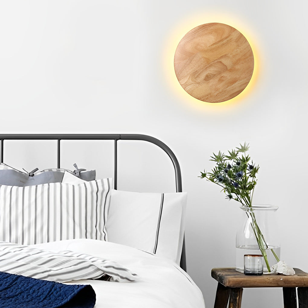 WINDSOR WOODEN OVAL LED WALL SCONCE