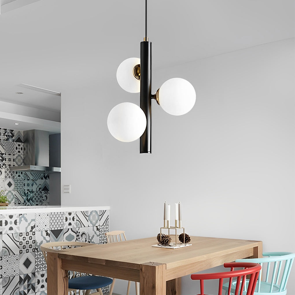 WINTHROP TRIO GLASS ORB CHANDELIER