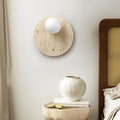 BEAUMONT SUNSET TRAVERTINE GLOWING WALL LANTERN