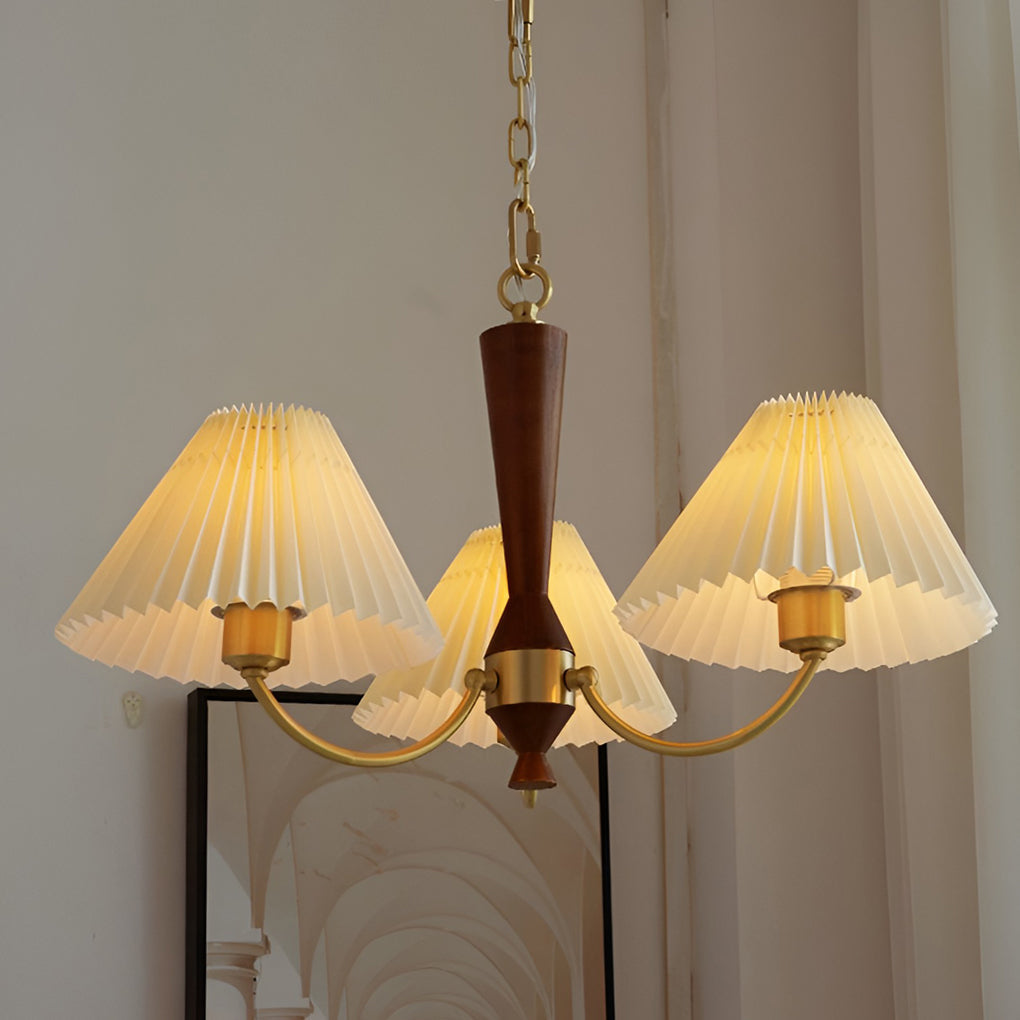 BRAMBLETON TRIPLE GATHERED LAMP SHADE CHANDELIER WITH 12W LED