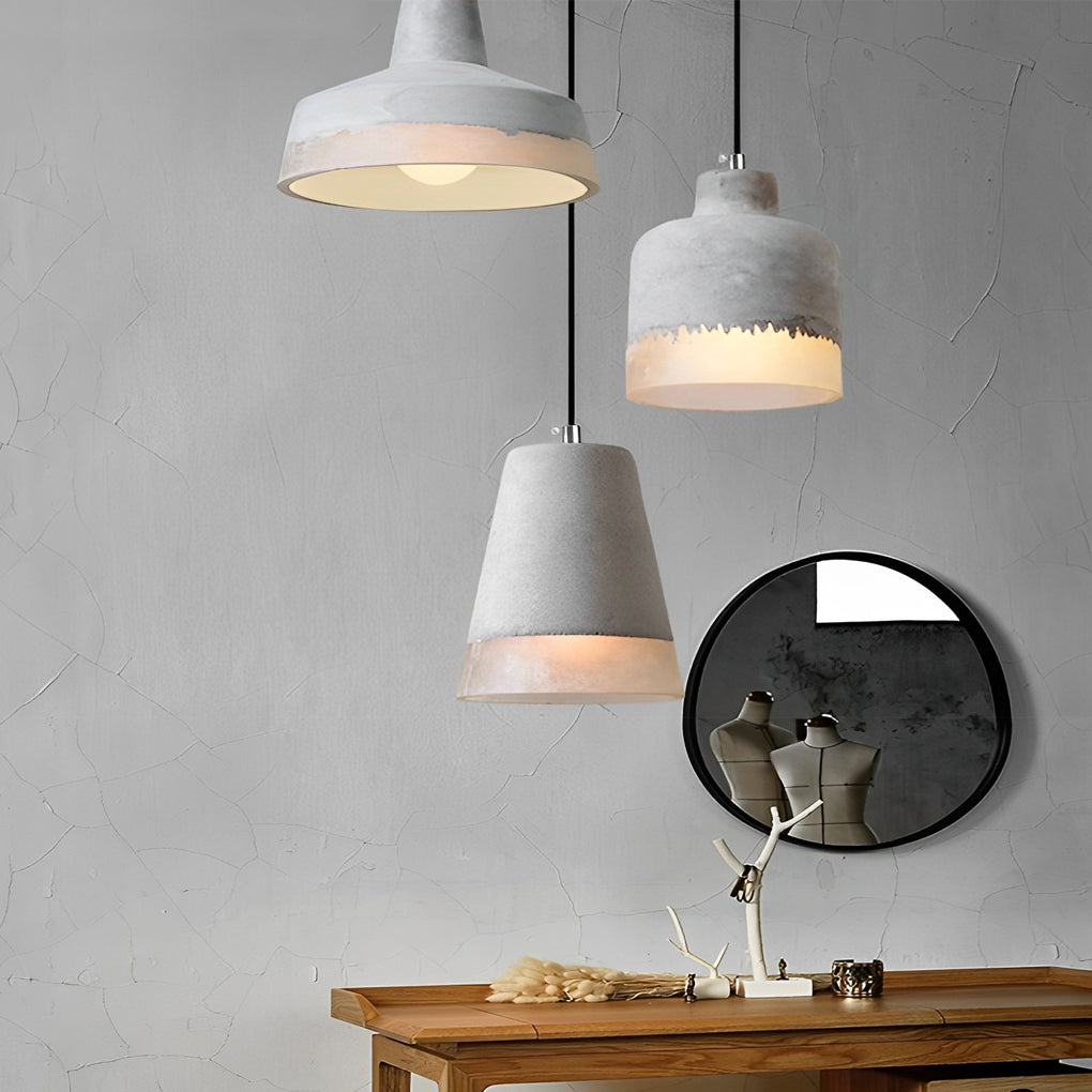 WINTHROP CIRCULAR RESIN CEMENT PENDANT LUMINAIRE