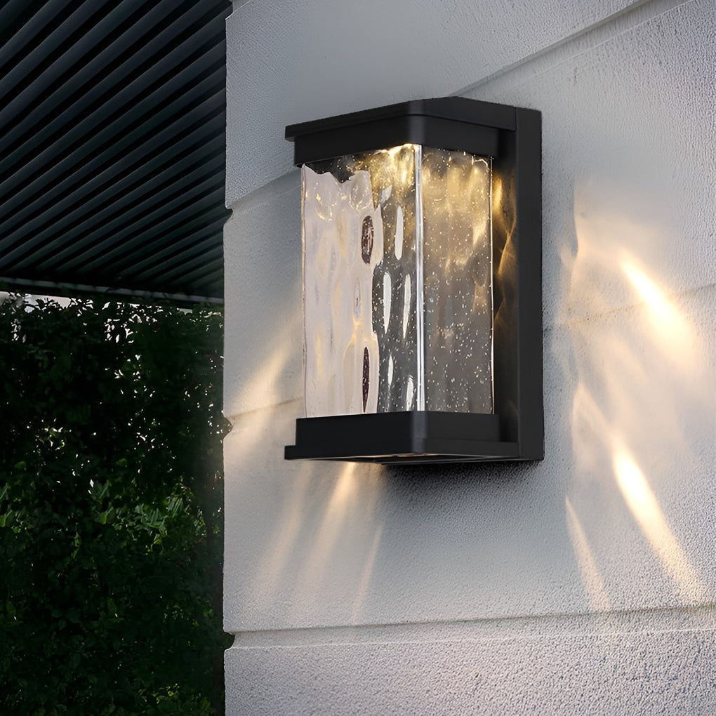 WINDSOR HARBOR AQUA-FUSED GLASS OUTDOOR WALL LIGHT