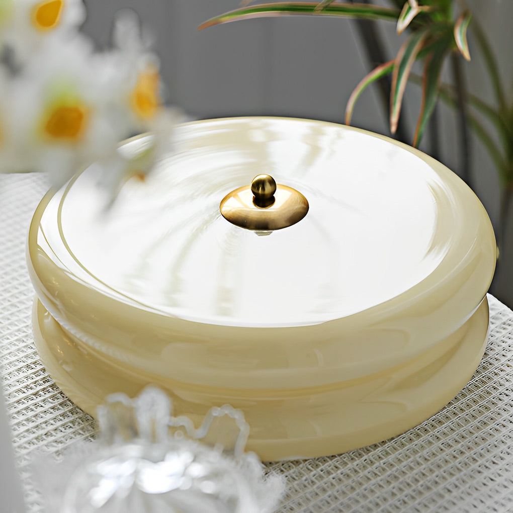 WINTERBOURNE ROUND GLASS LED CEILING LANTERN WITH DIMMING CONTROL