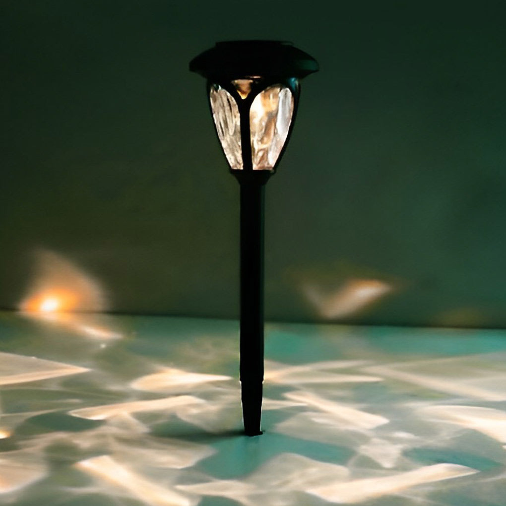 WINDSOR SOLAR GARDEN LANTERNS WITH CHARCOAL HUE GLASS SHADES
