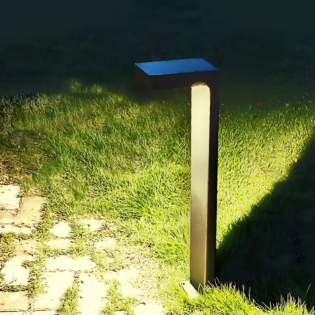 WINDSOR SOLAR GLOW PATH LIGHTS WITH AUTOMATIC DUSK-TO-DAWN SENSOR, CONTEMPORARY LED LANDSCAPE ILLUMINATION