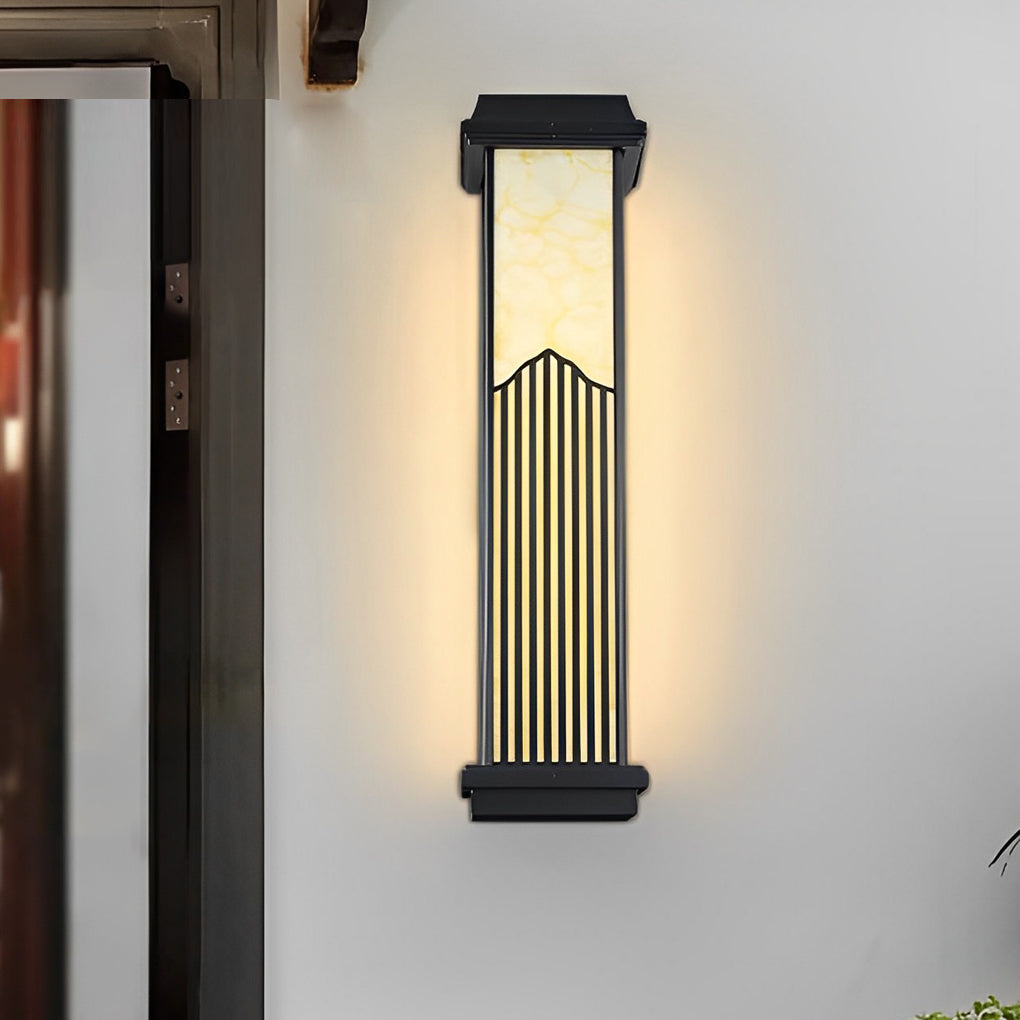 WINDSOR SOLAR-POWERED OUTDOOR WALL LANTERN WITH REMOTE CONTROL