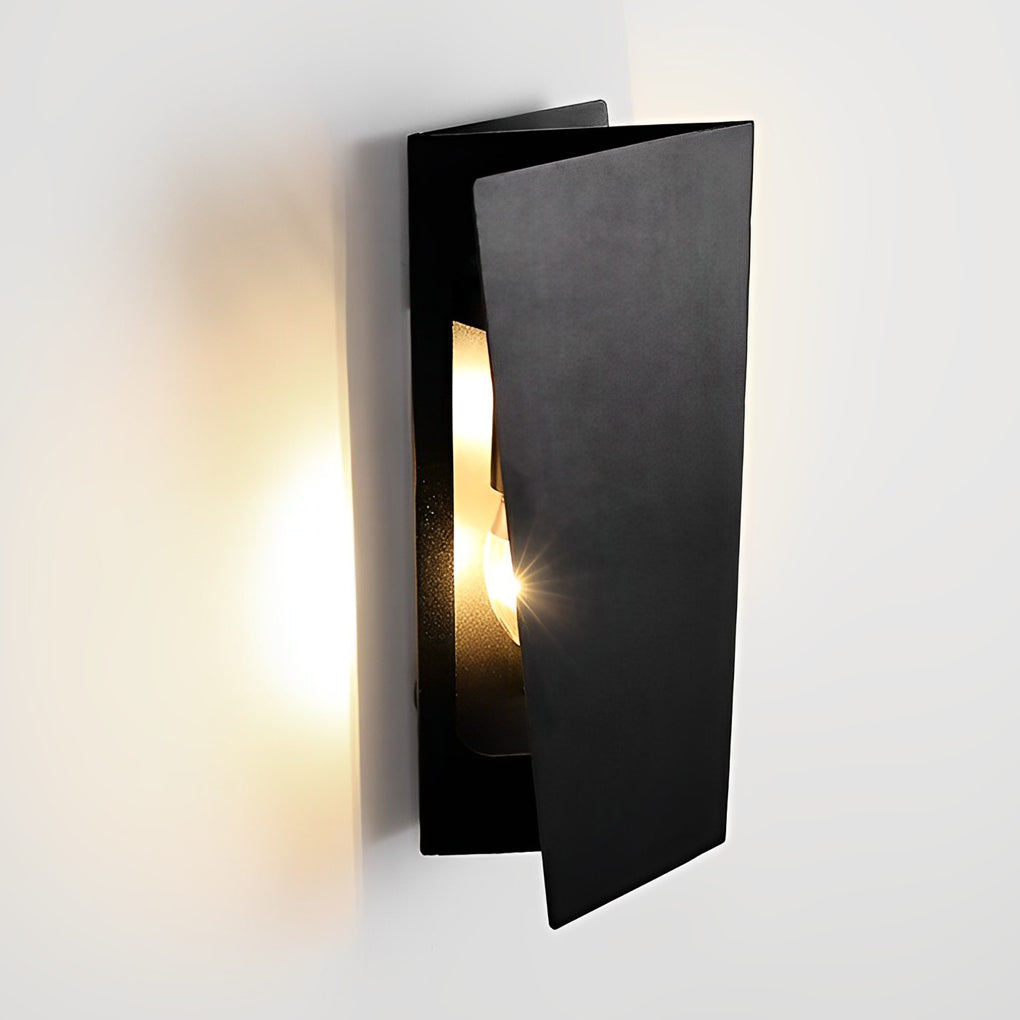 WINTHORPE MODERN RECTANGULAR IRON WALL LIGHT WITH DUAL LED ILLUMINATION