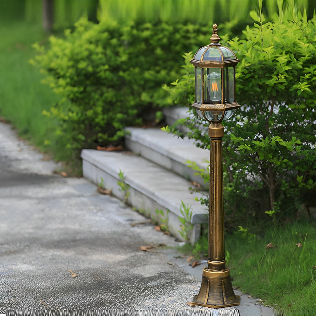 BRAMBLETON GILDED PATHWAY ILLUMINATOR - European-Inspired Outdoor Lawn Beacon