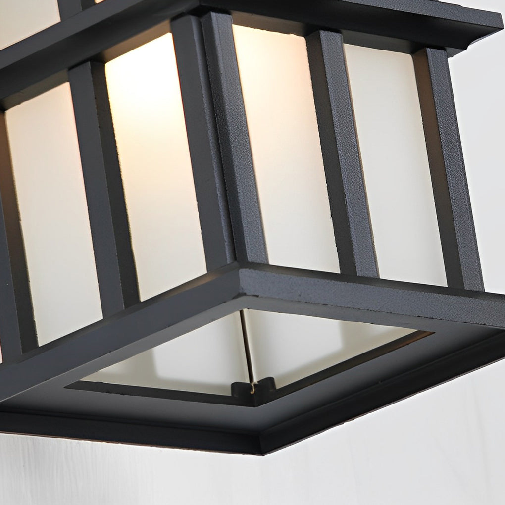 WINDSOR BLACK ALUMINUM OUTDOOR WALL LANTERN