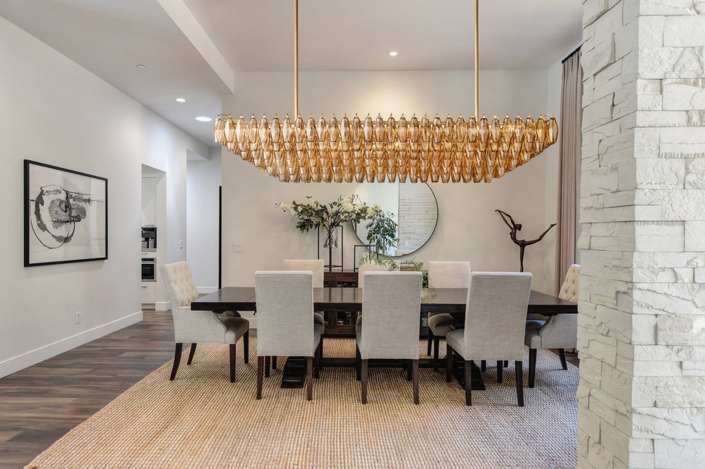 VALERIA SMOKED CRYSTAL MULTI-TIERED LIGHTING FIXTURE