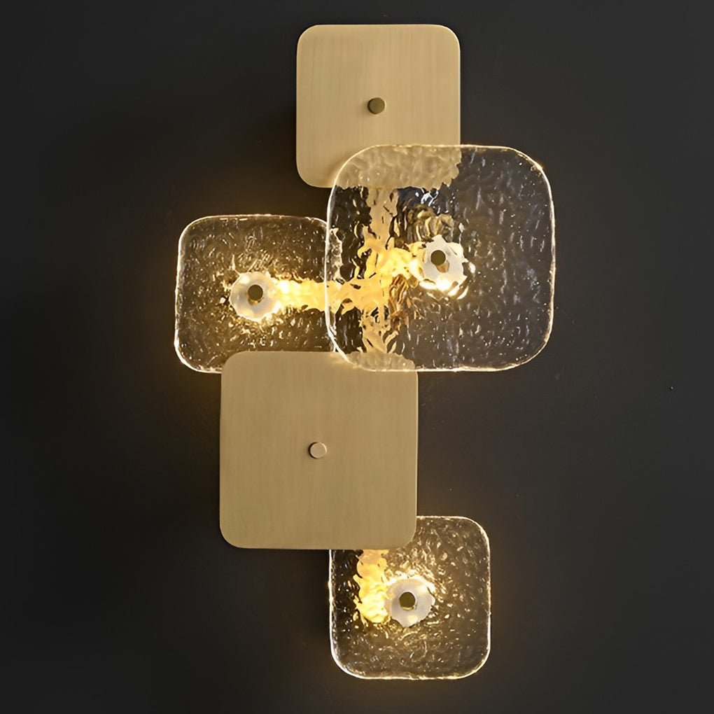 WINTHROP COPPER-FRAMED GLASS SQUARE WALL LIGHT