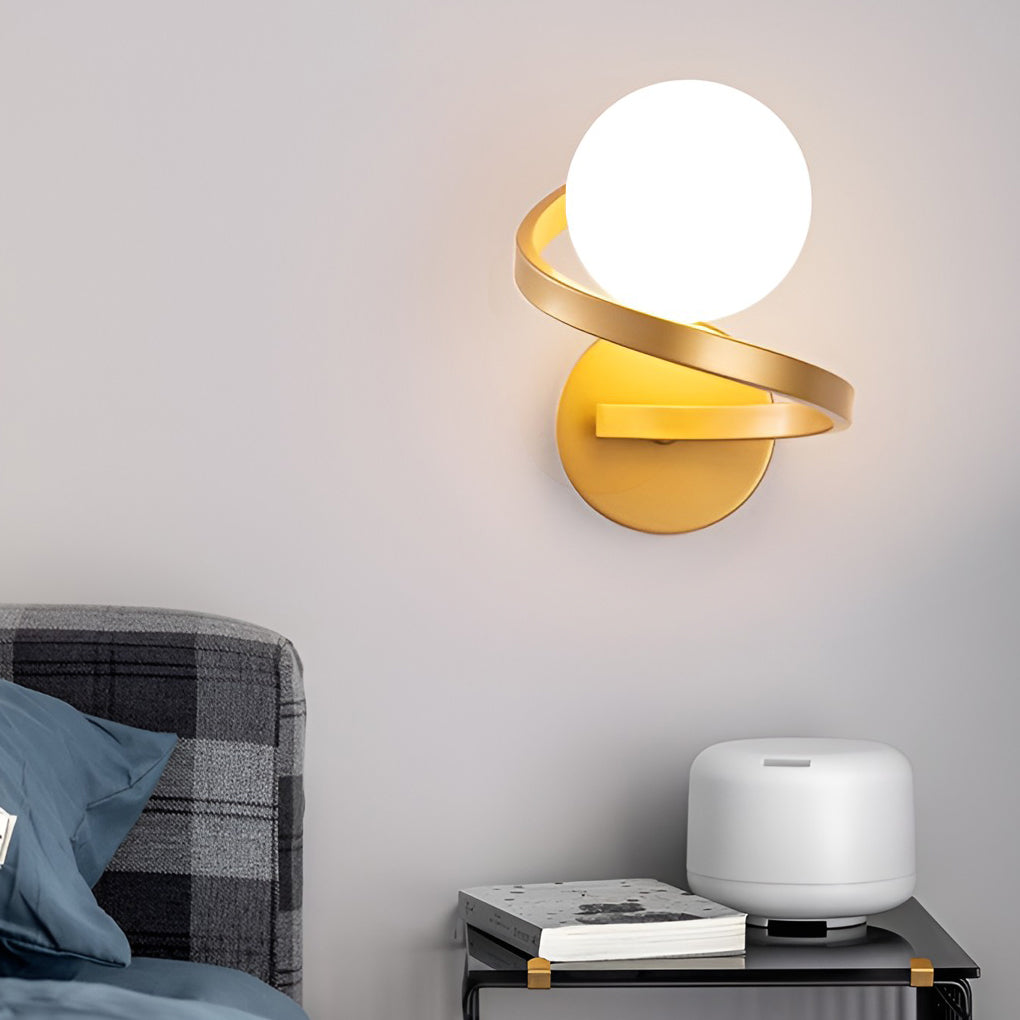 WINTHORPE CURVATURE METAL LED WALL LANTERN