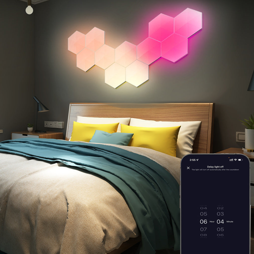 WINTHORPE HEXAGONAL RGBIC WALL SCONCE LIGHT