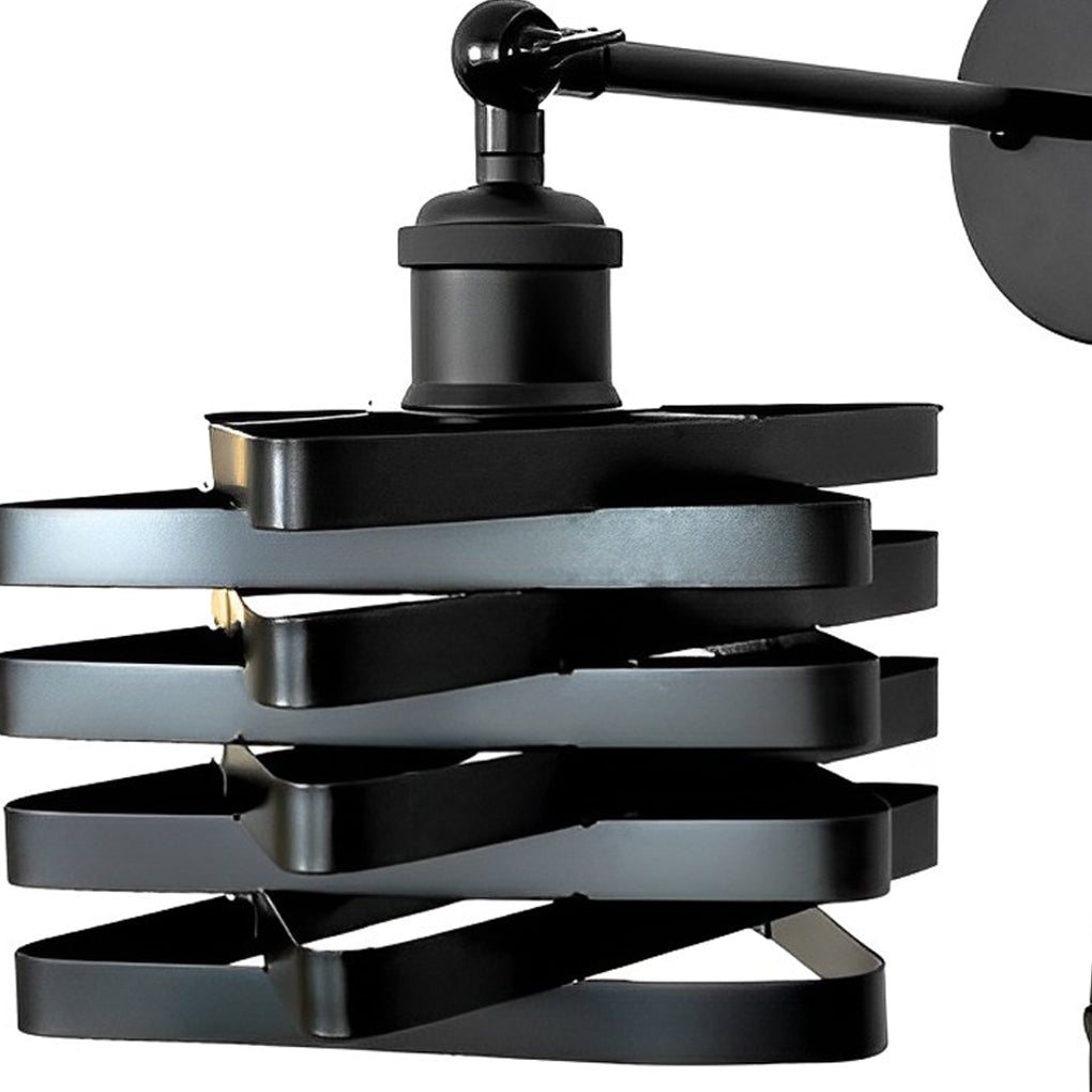 FENWICK IRON SWING ARM WALL LANTERN WITH PLUG