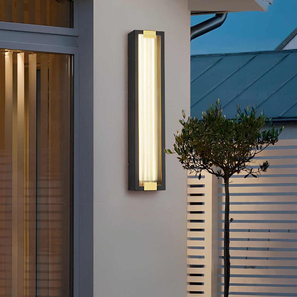 WINTHORPE RECTANGULAR WATERPROOF LED WALL SCONCE LIGHTS