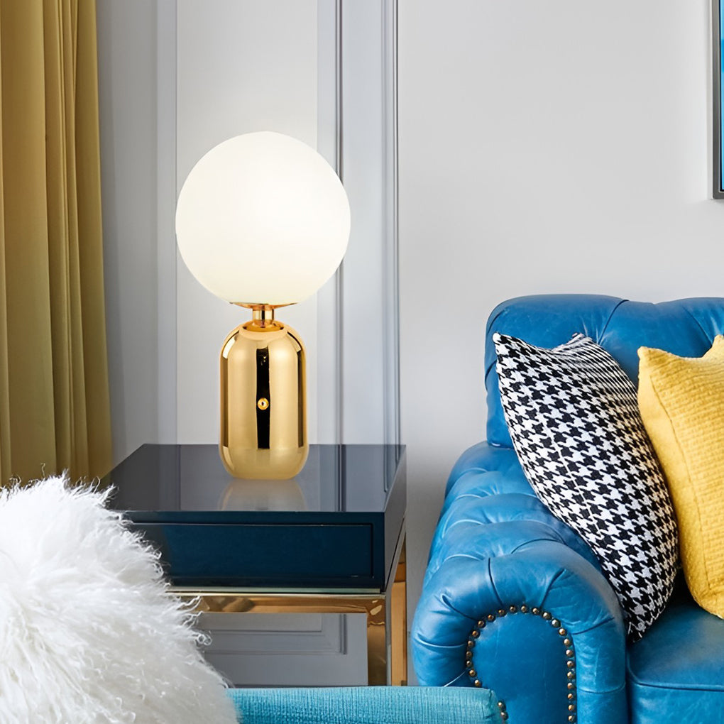 WINTHROP CRYSTAL GLOBE LED SIDE TABLE LANTERN