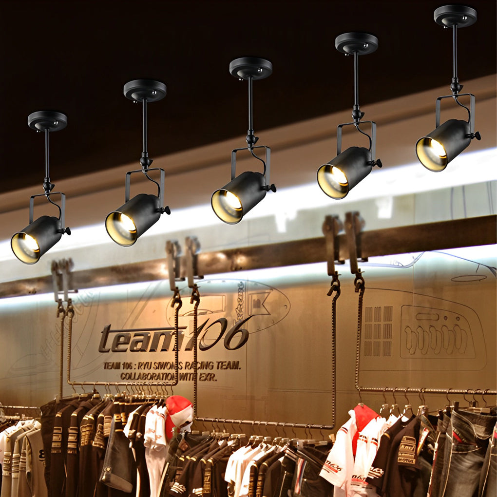 BRIDGEMAN ADJUSTABLE IRON SPOTLIGHTS WITH VINTAGE LED ILLUMINATION