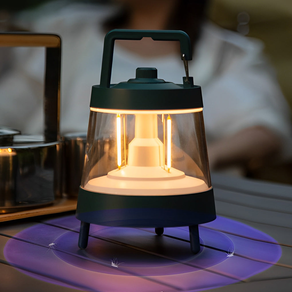 WINDSOR GREEN LED CAMPING LANTERN WITH DIMMABLE FUNCTIONALITY AND WATERPROOF DESIGN