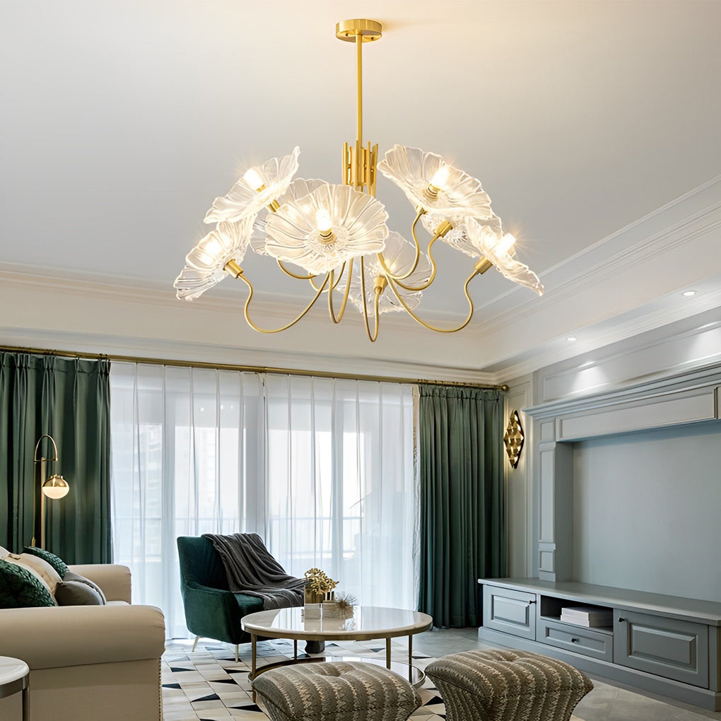 1. **CARTER FLORAL EMBRACE GLASS LANTERN**  
   A modern chandelier featuring delicate flower motifs encased in glass, complemented by copper accents for a touch of warmth.

2. **BRAMBLEWOOD COPPER FLORA CHANDELIER**  
   A minimalist design that showcase