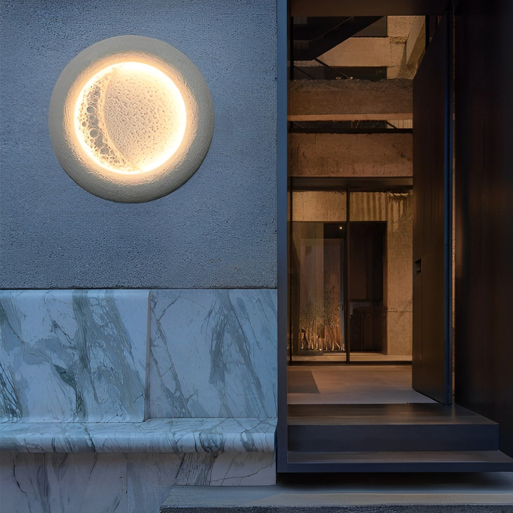 ASTRAL GLOW CRESCENT OUTDOOR LED WALL LANTERN