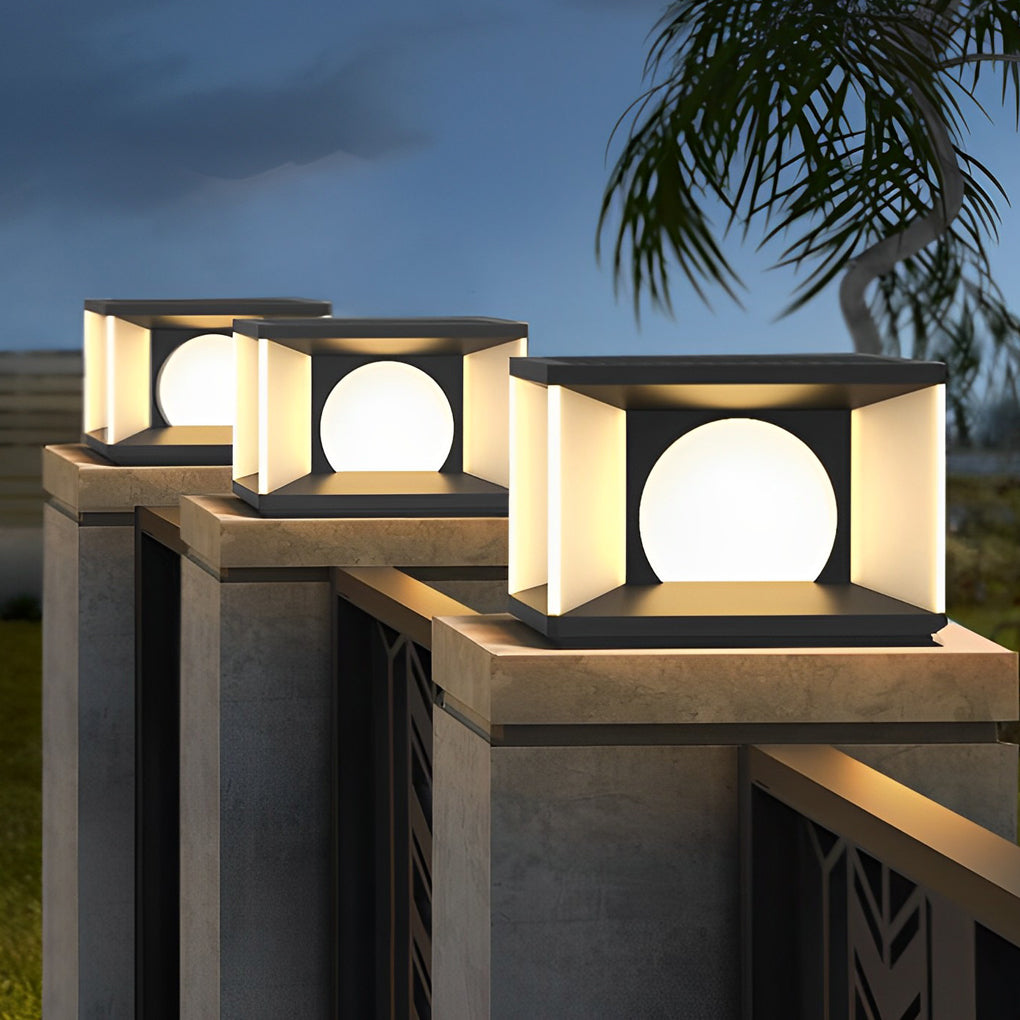 WINCHESTER SQUARE SOLAR ILLUMINATION POST CAP LIGHTS