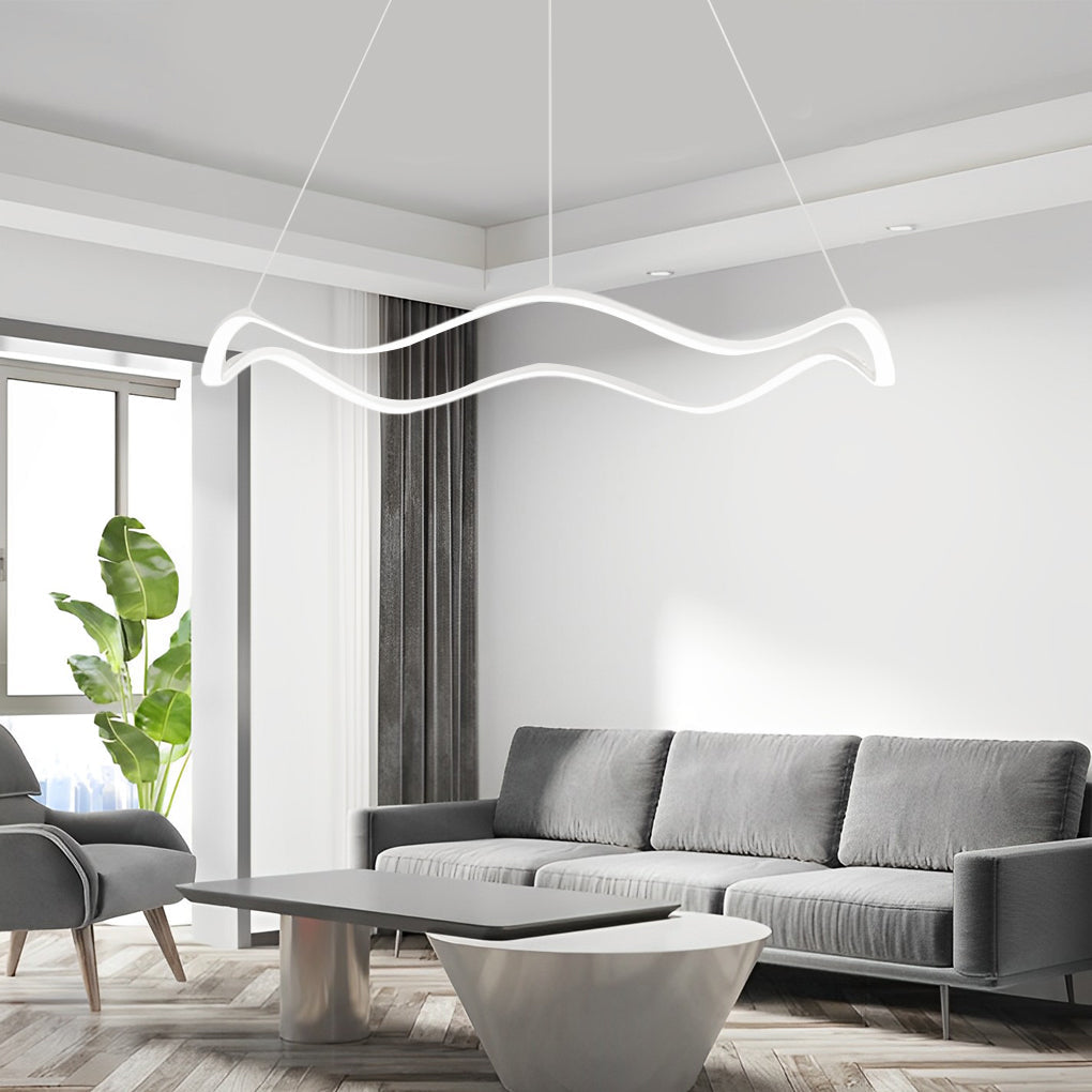 WINDSOR WAVES LED CIRCULAR CHANDELIER WITH GRADUAL DIMMING
