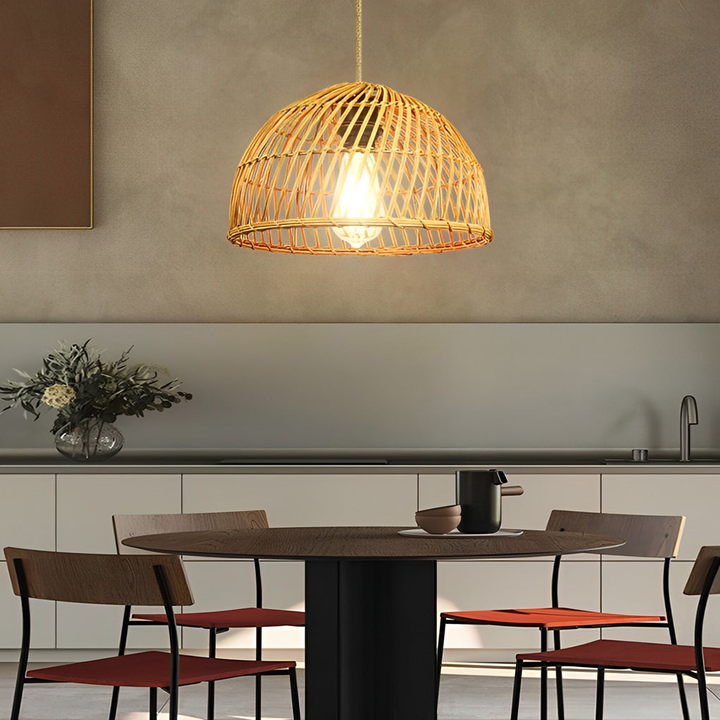 CARLISLE WOVEN BAMBOO CEILING LANTERN