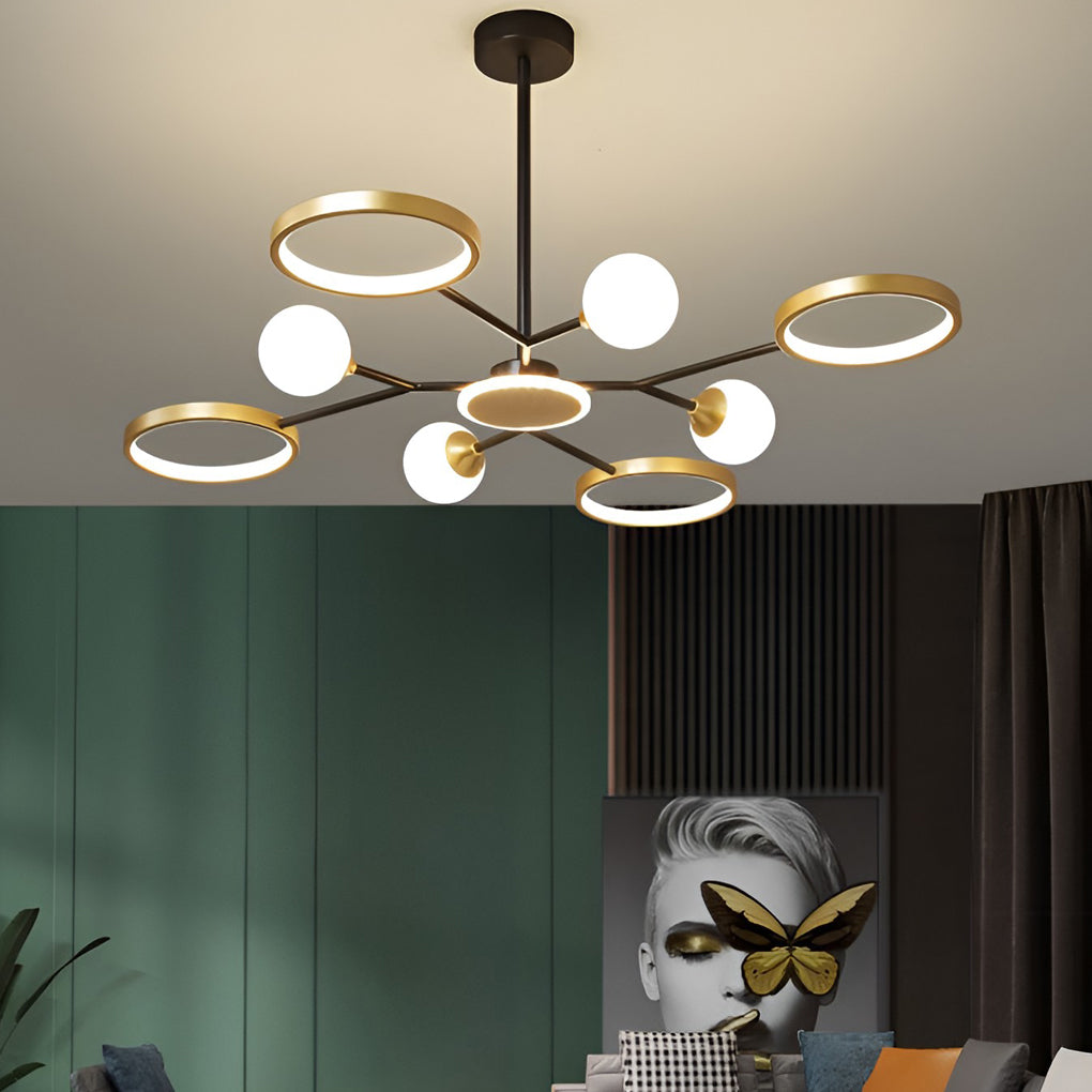 WINTHORPE SIX-BULB CIRCLE CEILING CHANDELIER