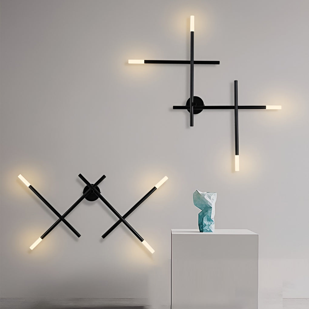 WINTHROPE MODERN LED WALL SCONCE WITH INTRICATE CROSS DESIGN