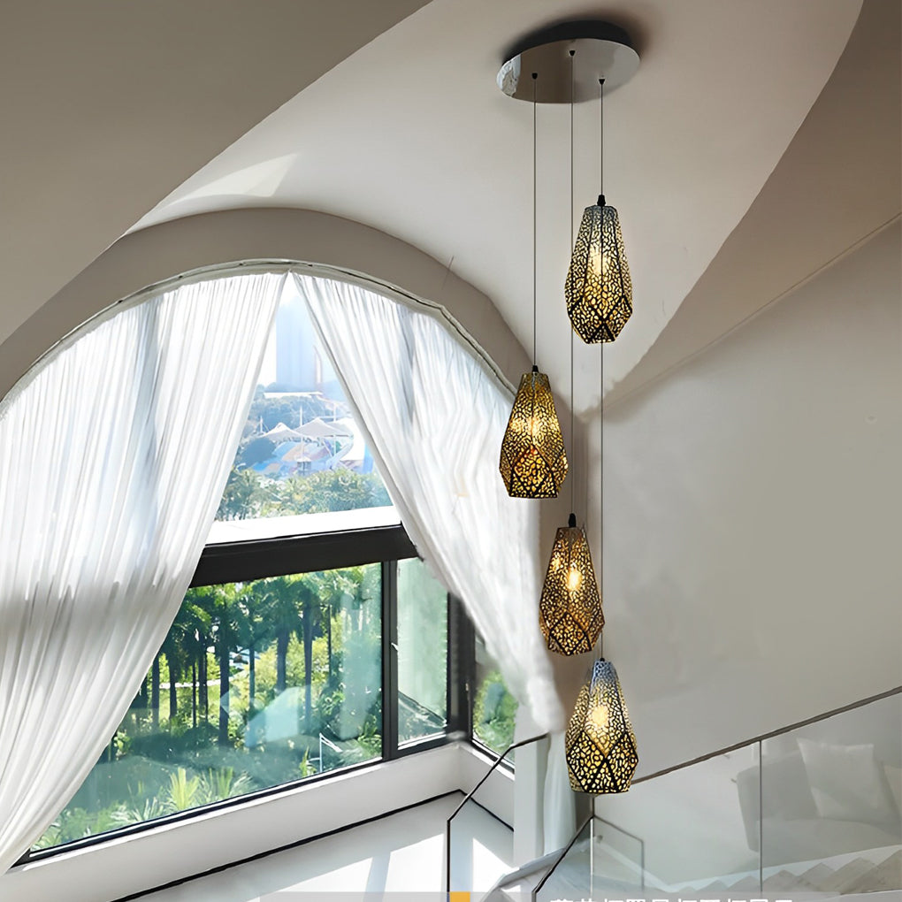 WINTHROP HOLLOW STEEL GOURD CHANDELIER