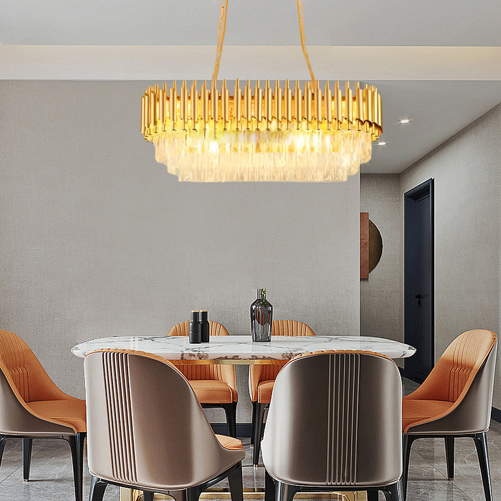 WINTHROP CRYSTAL RADIANCE THREE-TIERED CHANDELIER